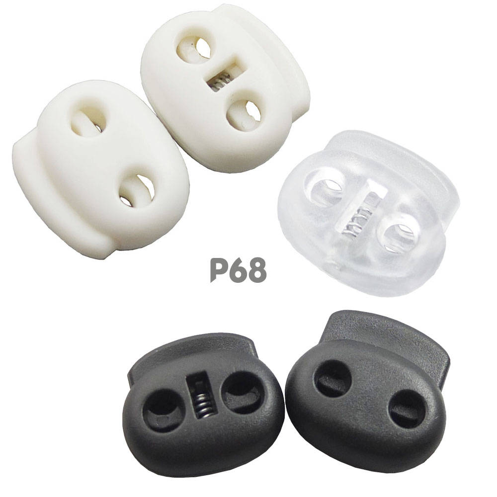50 Pcs Cord Lock Plastic One Two 1 or 2 Holes Rund Shape Bean Etsy