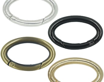 5 pcs Gate Oval Snap Clip Trigger Spring 36mm O ring Rings Carabiner keyring buckles C137