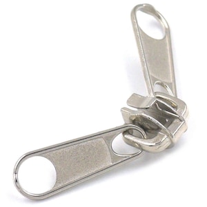 20 PCS #5 Molded Double Zippers Puller Metal Coil Slider Repair Replace Kit Stop 4 Purse Handbag Bag Wallet C881