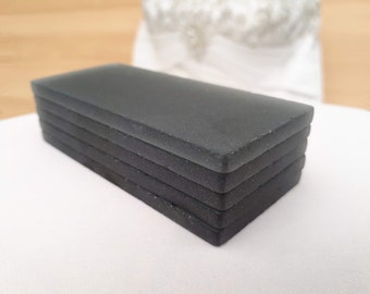 Grey Sea Glass Place Cards - Set of 20 Tumbled Glass Tiles
