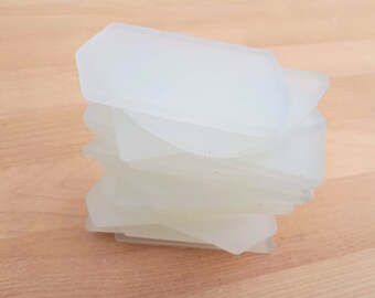 White Sea Glass Place Cards - Set of 20 - Irregular Shaped Pieces