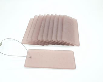 Sea Glass Gift Tags - Set of 10 - Dusty Rose