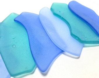 Blue & Teal Sea Glass Place Cards - Set of 20 - Irregular Shaped Pieces