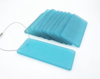 Sea Glass Gift Tags - Set of 10 - Teal
