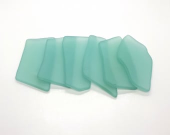 Dark Sea Green - Sea Glass Place Cards - Set of 20 - Irregular Shaped Pieces