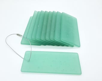Sea Glass Gift Tags - Set of 10 - Mint Green