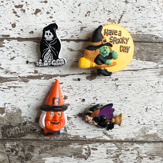 Vintage Halloween Pin Vintage Witch Lapel Pin Vintage - Etsy