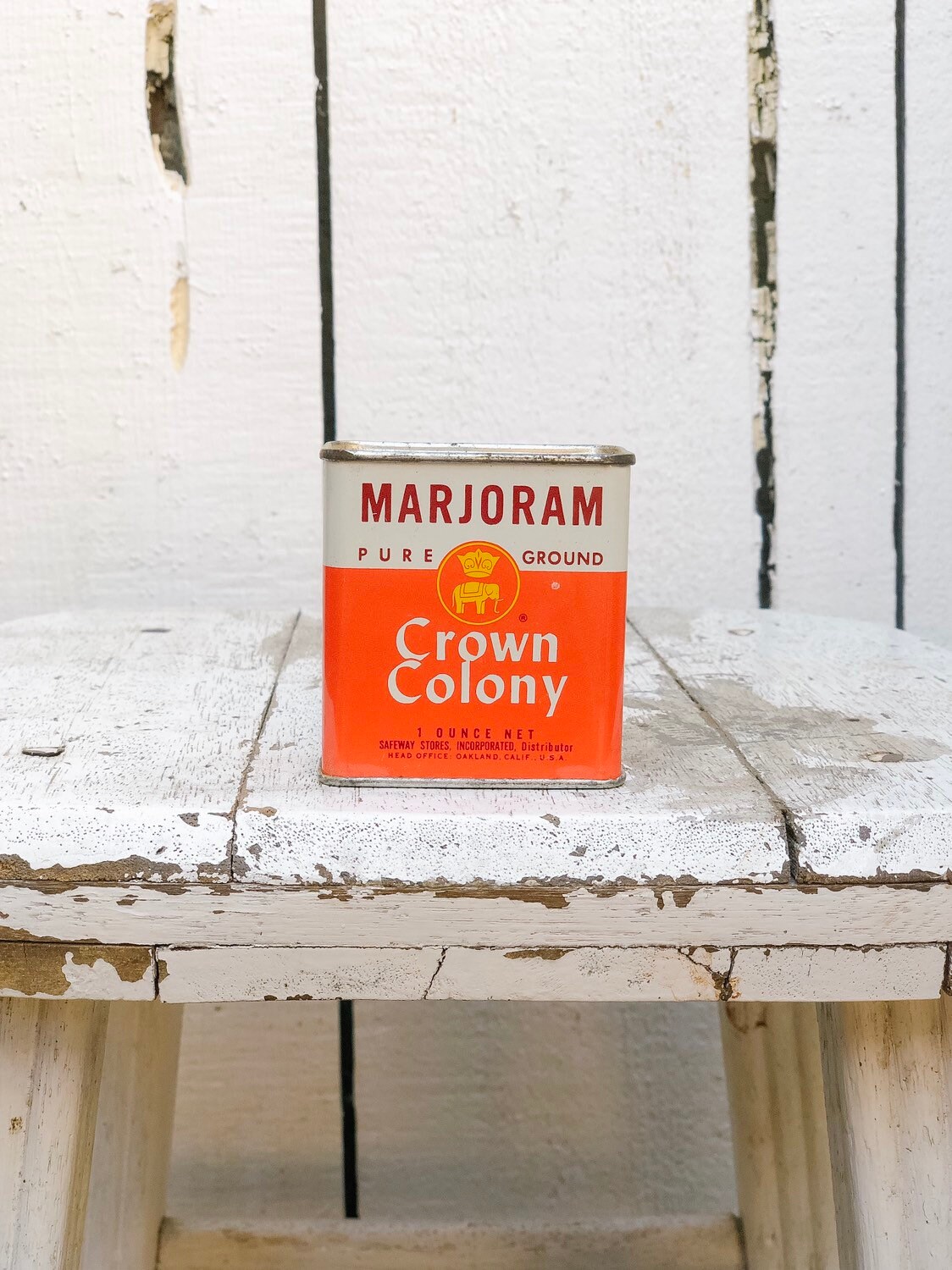 charm thai bistro oakland ca on Vintage Marjororam Crown Colony Spice Tin Safeway Vintage Etsy