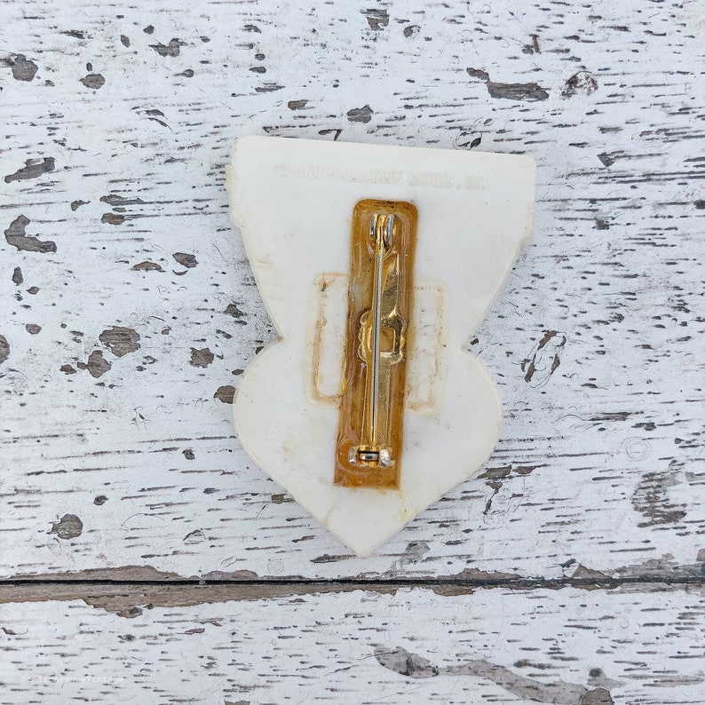 Vintage Valentine\u2019s Day Super Rainbow Heart lapel pin Cute Vintage Valentine\u2019s Day Hallmark lapel pin
