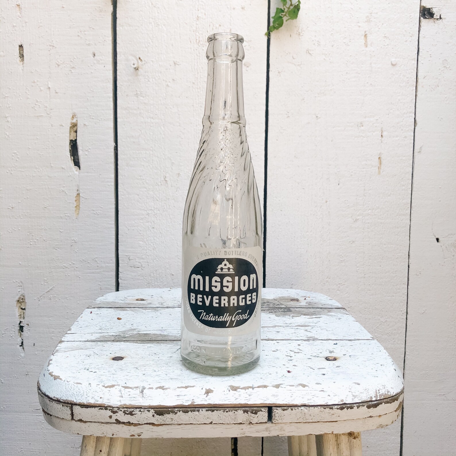 Vintage Mission Beverage Soda Bottle Vintage Clear Glass Etsy