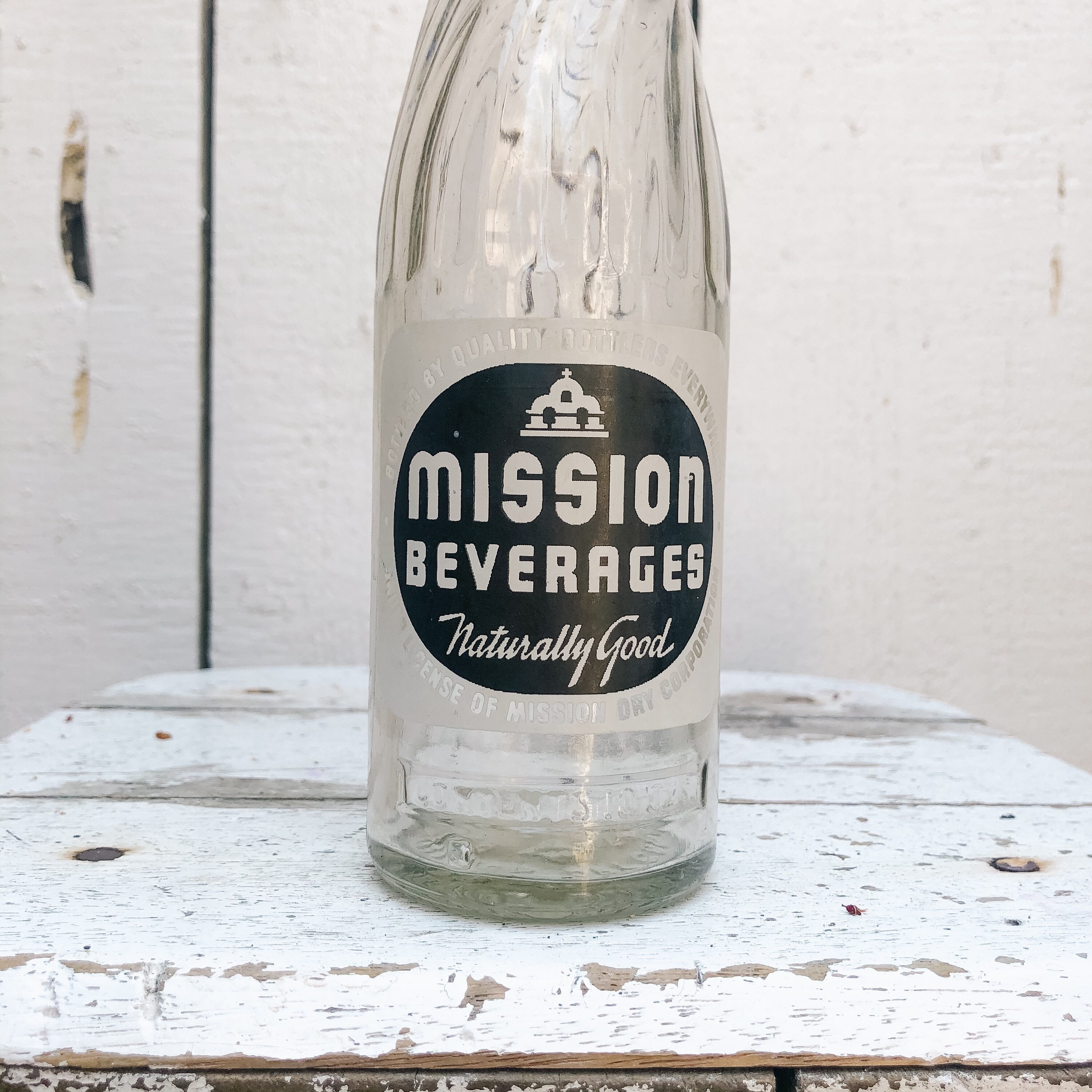 Vintage Mission Beverage Soda Bottle Vintage Clear Glass Etsy