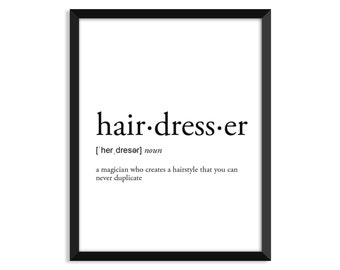Home Decor Hair Quote Print Vintage Dictionary Page Picture Wall