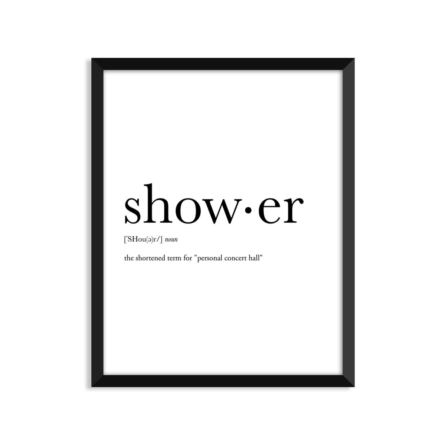 Shower definition art poster dictionary print office decor Etsy