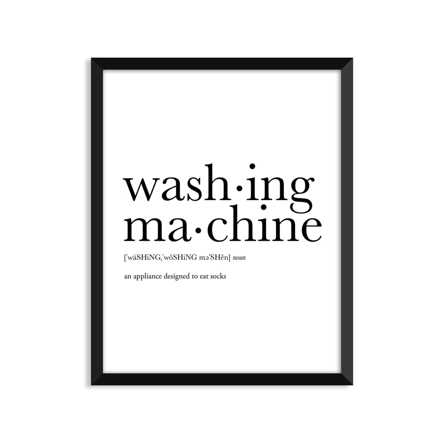 Washing Machine definition dictionary art print college dorm Etsy