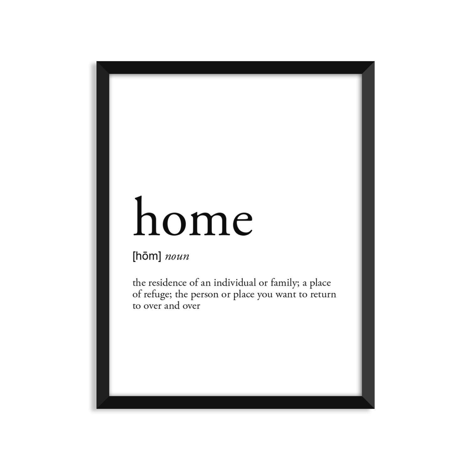 Home definition romantic dictionary art print office decor ...