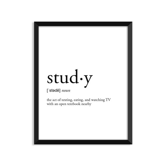 Definition College Dorm Room Decor Wohnheim Wandkunst Worterbuch Kunstdruck Buro Dekor Minimalistische Poster Lustige Definition Zu Studieren