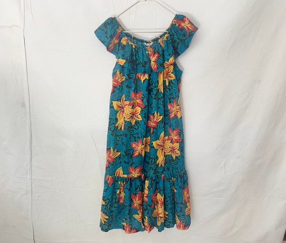 Vintage 1980’s Ashley Ames Hawaiian Floral Tent Dress… - Gem