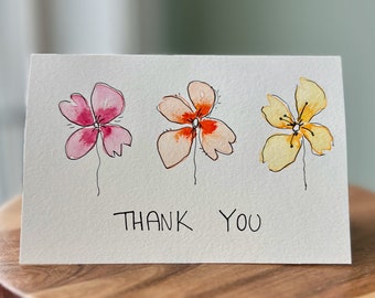 Hand Painted Watercolor Card - Etsy