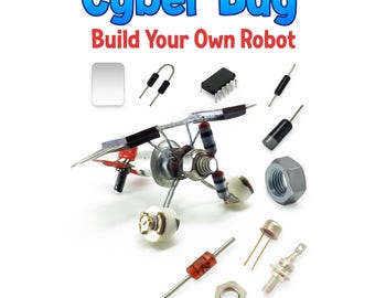 DIY Robot Kit “Cyber Bug” | Build Your Own Retro Futurism Figurine from Vintage Electronics | Sci-Fi Steampunk Tech Craft Kit