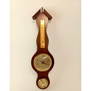 Vintage German Wall Weather Station | Barometer, Thermometer & Hygrometer | DDR 1980s Wooden Home Decor