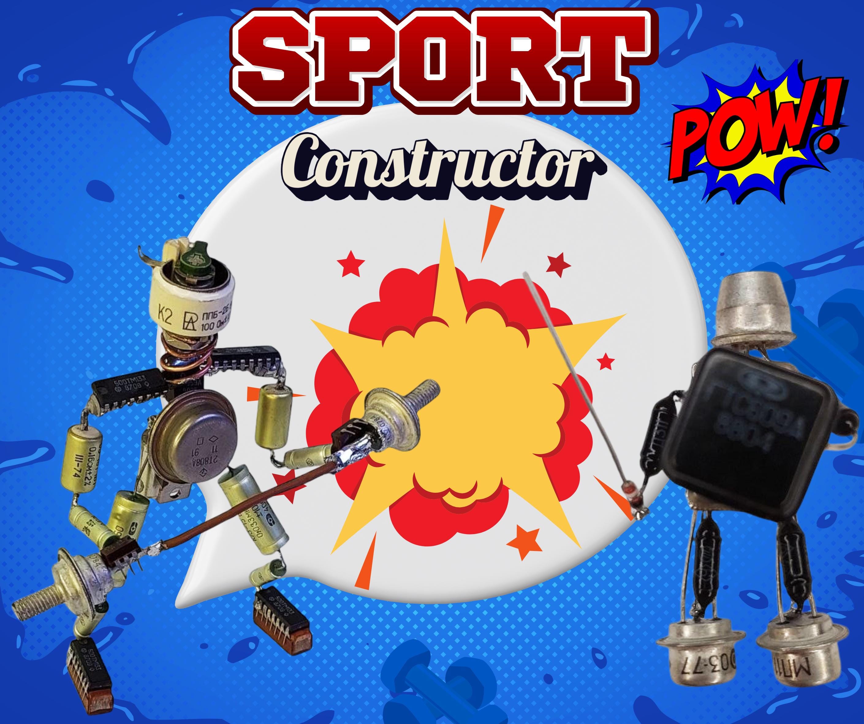 Construction set Men sports “from radio parts”