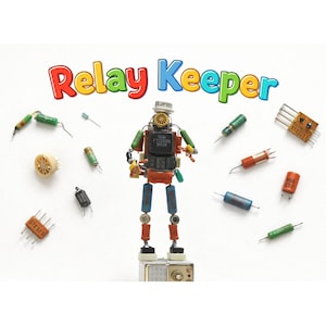Relais-Roboter-Bausatz zum Selberbauen | Bausatz für Vintage-Radioteile | Geschenk für MINT-Begeisterte