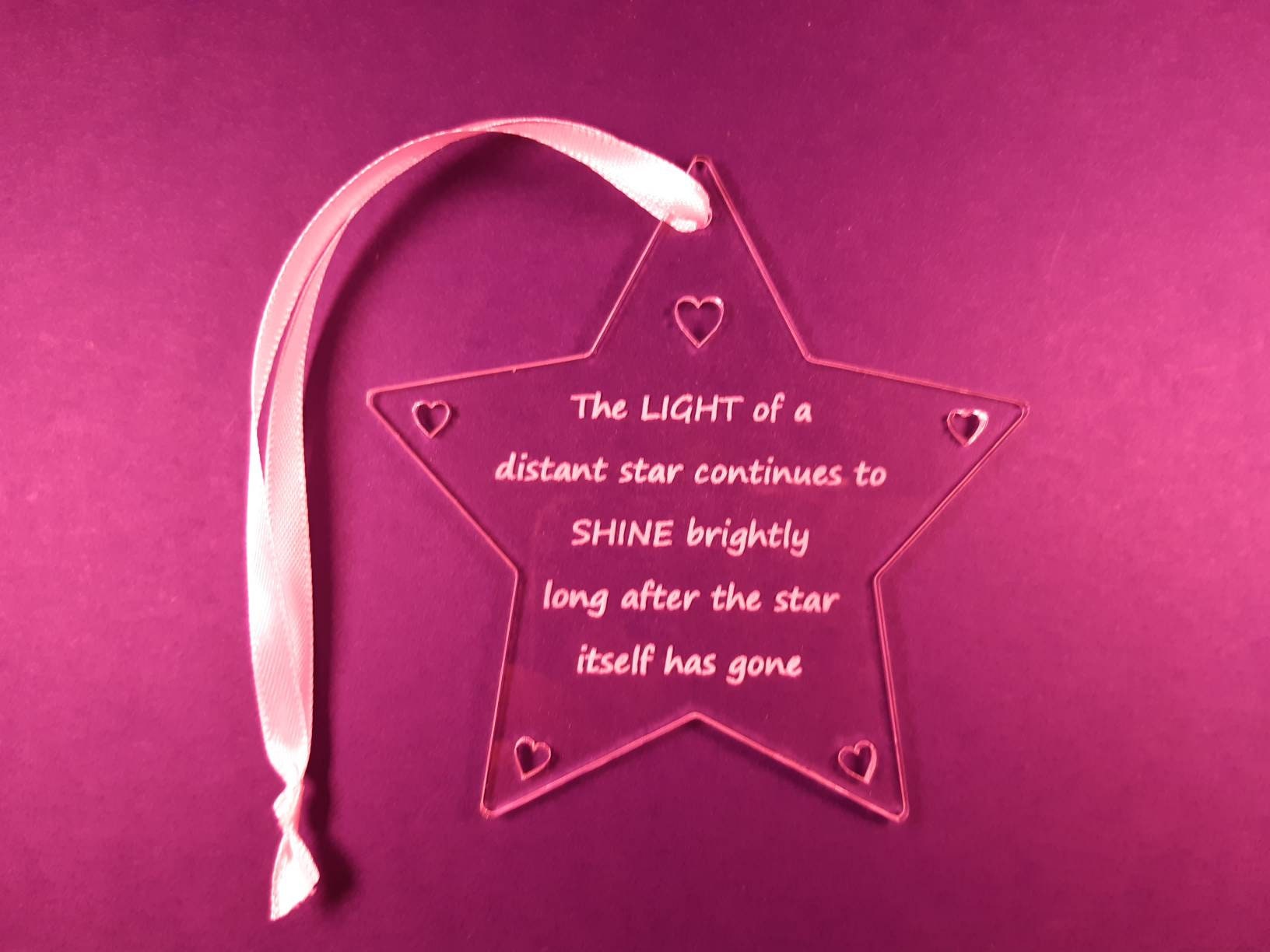 Memory STAR Plaque In Memory Remembrance Light of a Star | Etsy