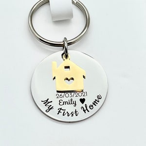 My First Home, My New Home, New Home Gift, New House, Personalised Keyring, Couples Gift, Moving in Gift, House Warming Gift