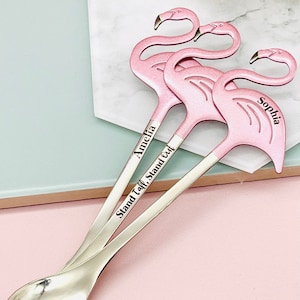 Flamingo Spoon, Teaspoon, Flamingo Gift, Flamingo quote, Personalised Spoon, Flamingo Gift Idea, Gift for Daughter, Girl Gift, Mum, SMALL