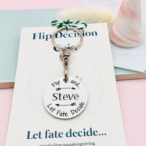 Couples Gift, Flip Decision coin, Anniversary Gift, Valentine’s Gift, Joke Gift For Him, Gift for Her, Flip to Decide, Boyfriend, Girlfriend