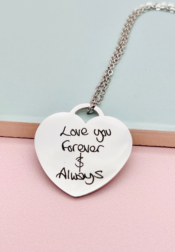 Engraved handwriting jewellery discount