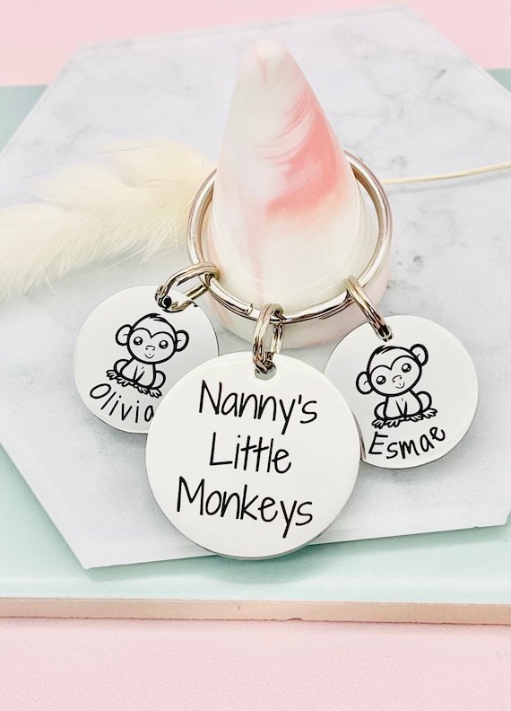 Nanny’s little Monkey, Gift for Nanna, Grandma Gift, Mothers Day, Birthday, Grandparent, Personalised Gift for Nana, Gran, Granny,