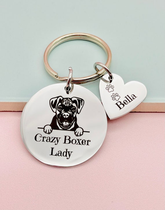 Boxer dog keyring sale
