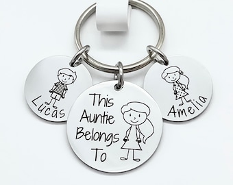 This Auntie Belongs To, Personalised Gift, Gift For Her, Gift For Auntie, from the kids, Aunt Gift, Auntie Gift, Hand stamped Gift, Aunt