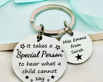 Teacher Gift, Speech Therapy Teacher, Autism Awareness Keyring, Special Needs Teacher Thank You Gift, Teaching Assistant, Keyworker,