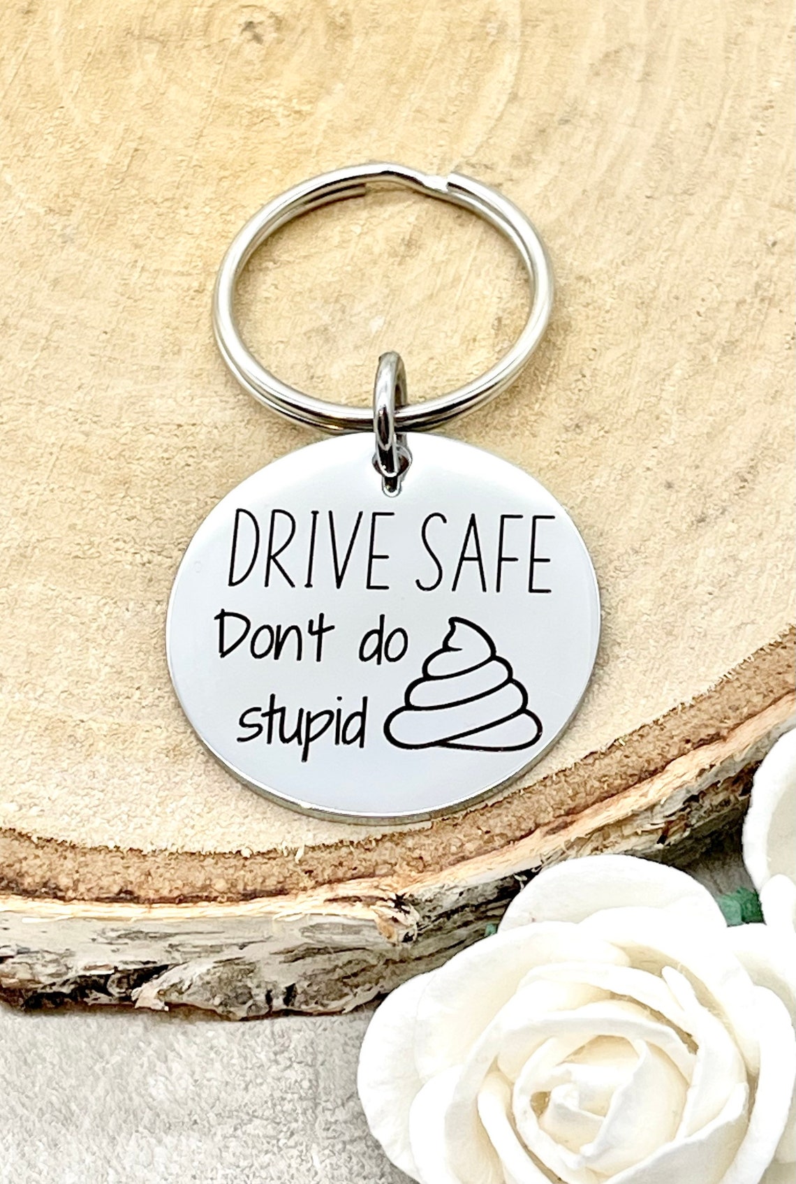 Drive Safe Keychain Keyring Drive Safe Be Safe Keyring New Etsy