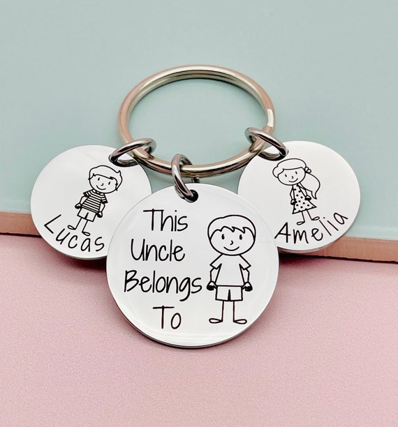 Personalised uncle keyring discount