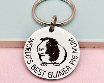 Guinea Pig Mum, Guinea Pig Gift, Guinea Pig Keyring, Guinea Pig Gift, Pets, Guinea Pig Mothers Day Gift