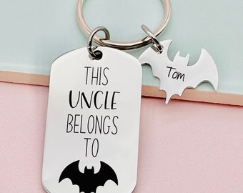 Uncle Gift, Gift for Uncle, Personalised Keyring, Personalised Gift, Gift For Him, Personalized Keychain, Personalized Gift, Uncle Birthday