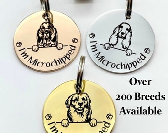 Dog Tag, Name Tag, Pet ID, Dog Name Disc, Engraved Stainless Steel