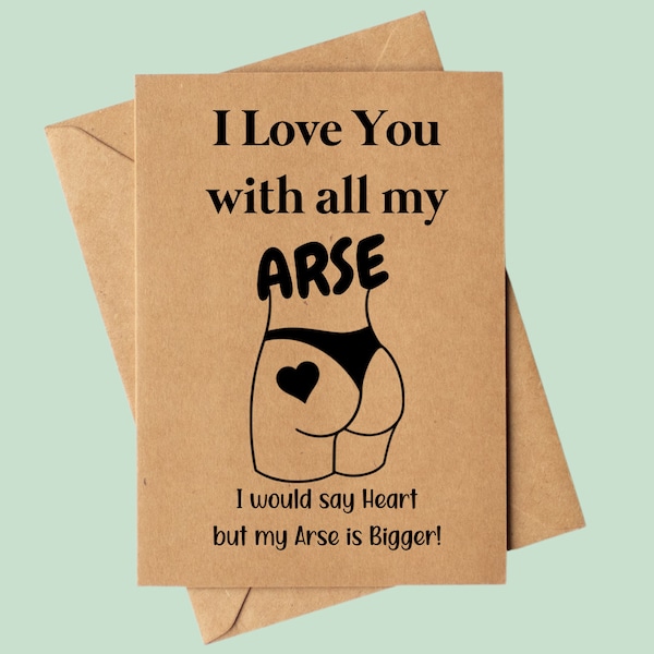 Funny Valentines Day Card, Anniversary Card, Birthday Card for Him, Boyfriend Card, Husband Valentine, Boyfriend Birthday Card