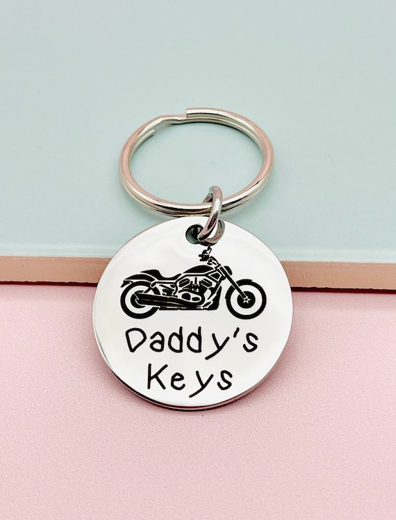 Clés moto de papa, porte-clés moto, cadeau fête des pères, cadeau