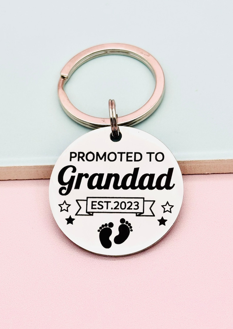 Promoted to Grandad, Fathers Day Gift, Grampy Gift, Grandpa Gift, Grandad Birthday Christmas Present, New Grandparent, Announcement Gift image 1