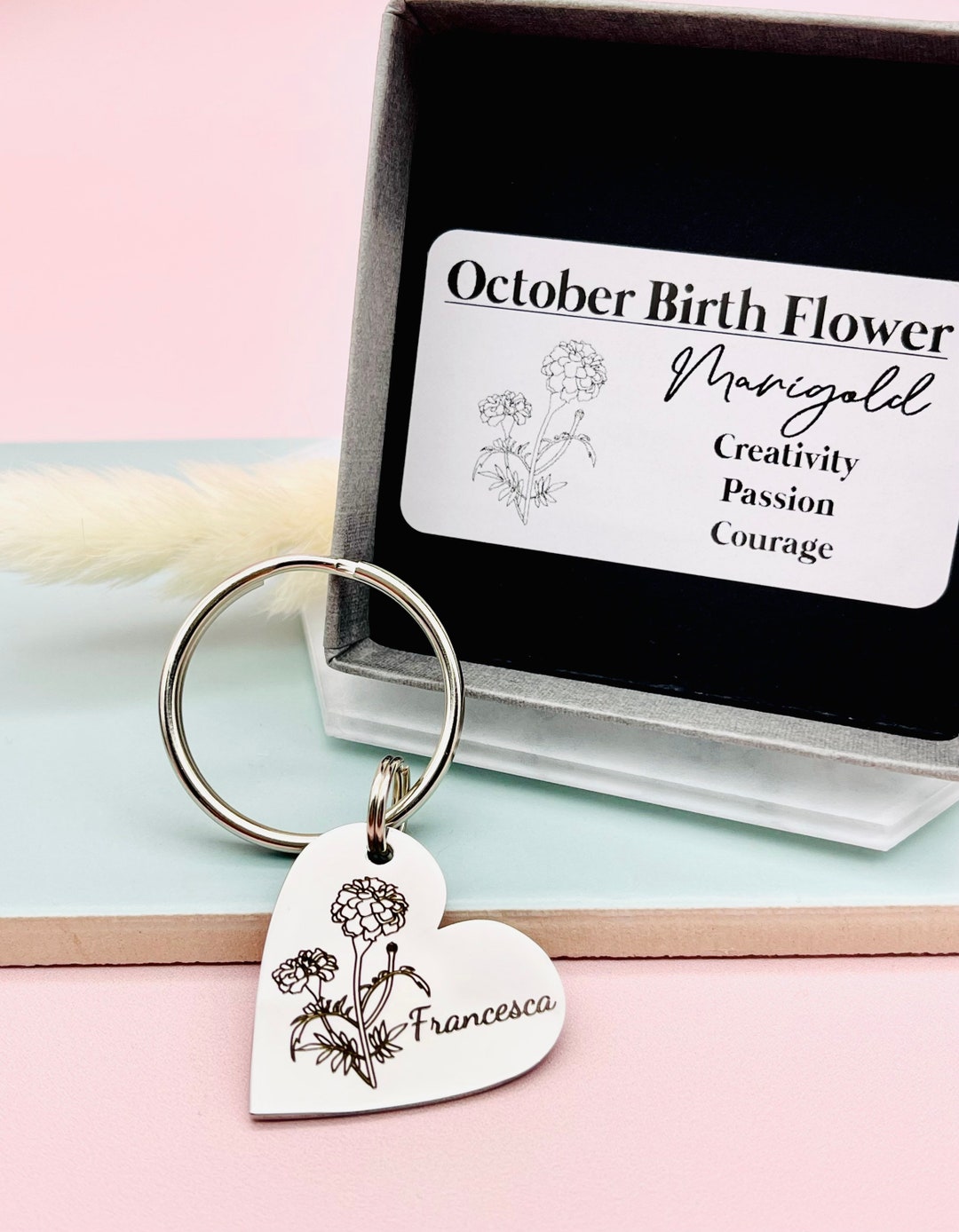 Birth Month Keyring, Birthday Gift, Gift for Her, Mother’s Day Gift ...