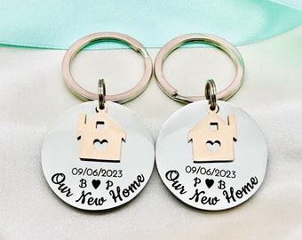 Our New Home, New Home, New Home Gift, New House, Personalised Keyring, Couples Gift, Moving in Gift, House Warming Gift