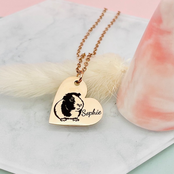 Collier cochon d'Inde, cadeau cochon d'Inde, bijoux cochon d'Inde, cadeau cochon d'Inde, animaux de compagnie,