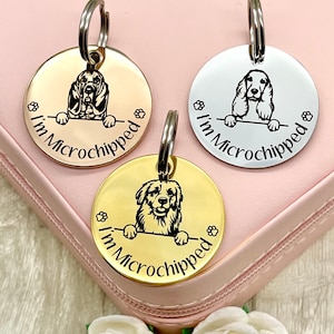 Dog Tag, Name Tag, Pet ID, Dog Name Disc, Engraved Stainless Steel image 3