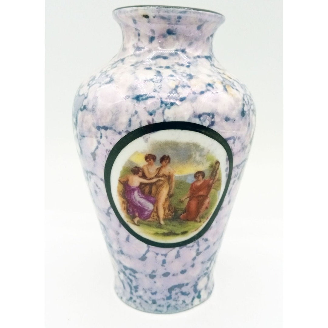 Bud Vase Miniature 4 Inch Germany 17 Vintage Painted Porcelain Stamped ...