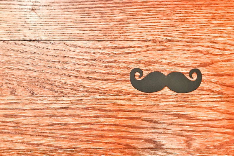 Mustache Cut Outs 15 Large 4 inch Mustache Die Cuts