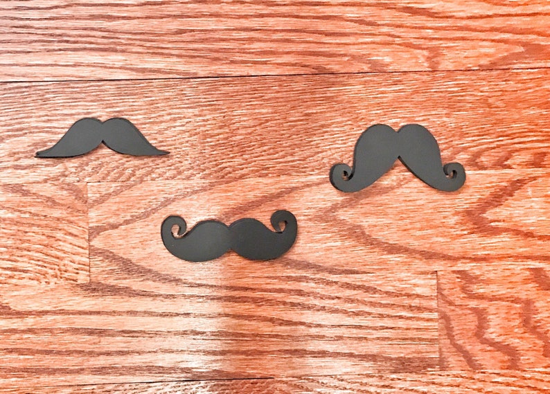Mustache Cut Outs 15 Large 4 inch Mustache Die Cuts